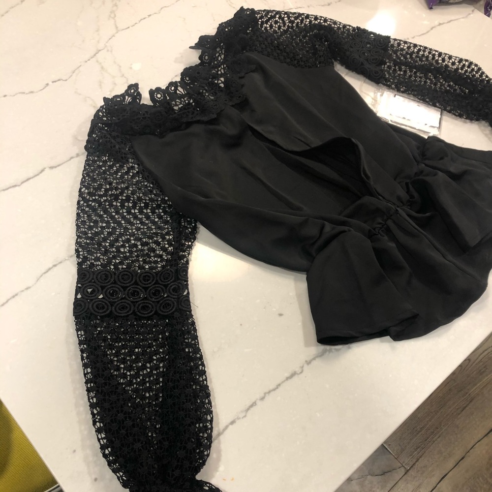 NWT || Style Mafia || Crochet Off-Shoulder Top - Picture 6 of 7